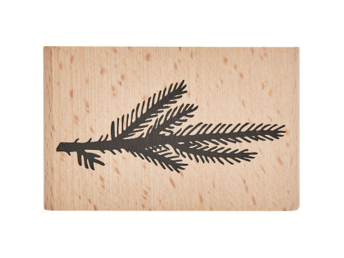 Stempel drewniany Gałązka sosnowa - Rico Design - 7 x 4,5 cm