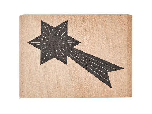 Wooden stamp Shooting star - Rico Design - 6 x 4,5 cm