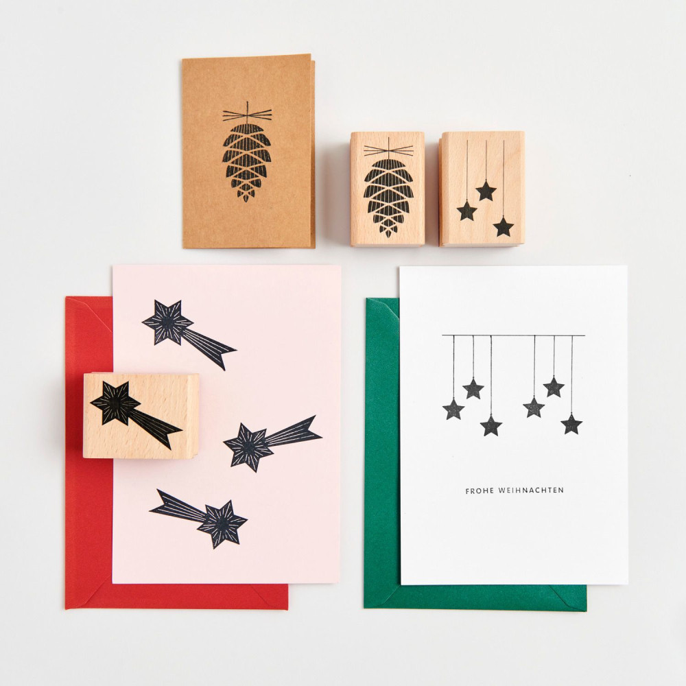 Wooden stamp Shooting star - Rico Design - 6 x 4,5 cm