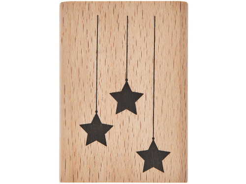 Wooden stamp Hanging stars - Rico Design - 4,5 x 6 cm