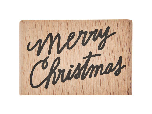 Stempel drewniany Merry Christmas - Rico Design - 6 x 4 cm