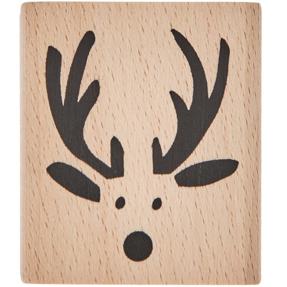 Wooden stamp Reindeer - Rico Design - 4 x 4,5 cm