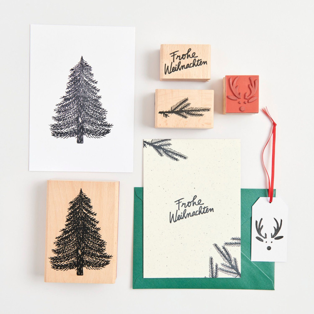 Wooden stamp Reindeer - Rico Design - 4 x 4,5 cm