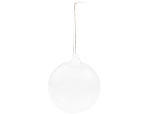 Glass bauble - Rico Design - transparent, 8 cm