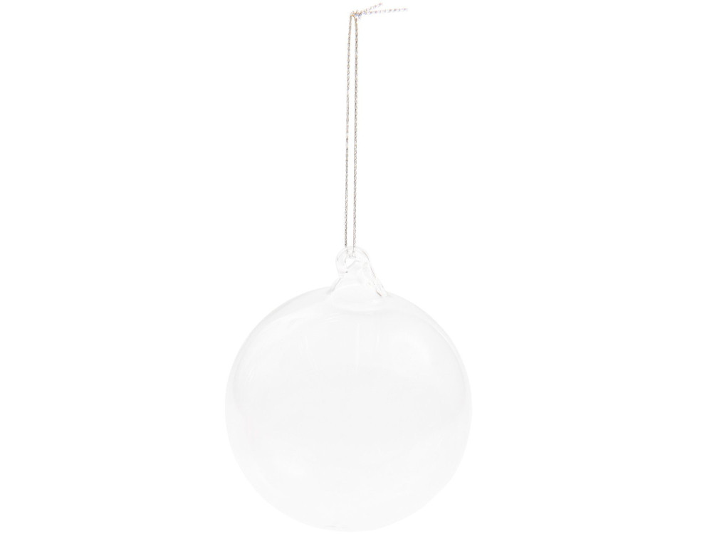 Glass bauble - Rico Design - transparent, 8 cm