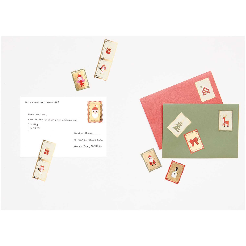 Stickers Christmas mail - Paper Poetry - 120 pcs.