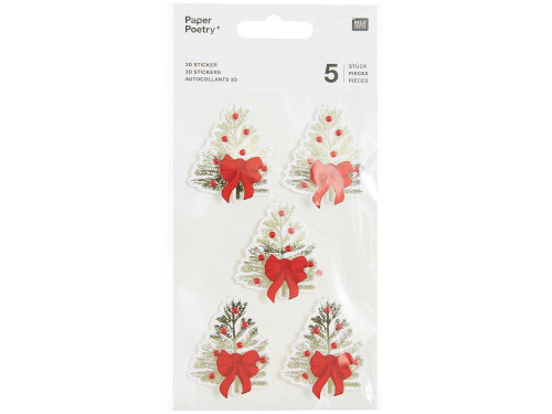 Stickers 3D Christmas Tree - Paper Poetry - 5 pcs.