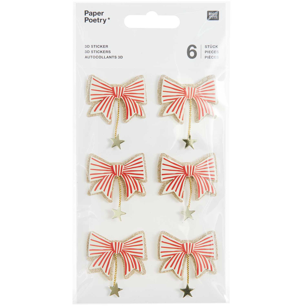 Stickers 3D Bows - Paper Poetry - 6 pcs.