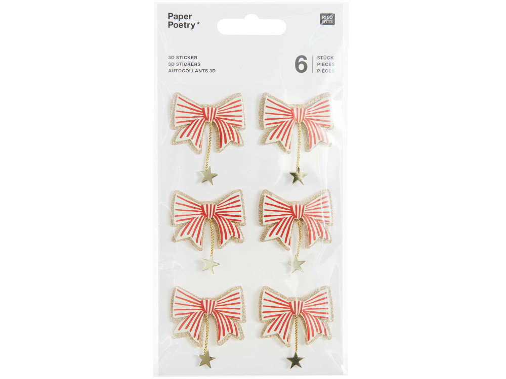 Stickers 3D Bows - Paper Poetry - 6 pcs.