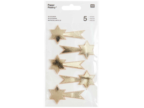 Stickers 3D Shooting stars - Paper Poetry - 5 pcs.