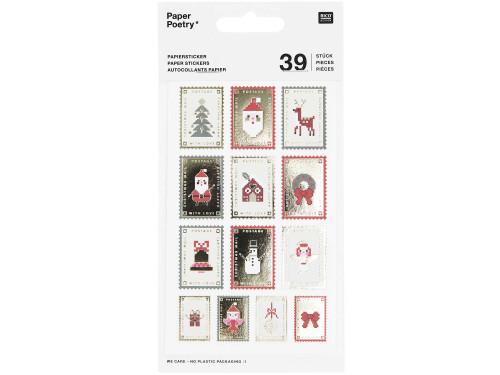 Paper stickers Christmas Mail - Paper Poetry - 39 pcs.