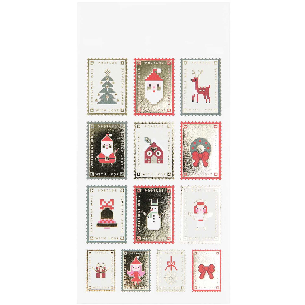 Naklejki świąteczne papierowe Christmas Mail - Paper Poetry - 39 szt.
