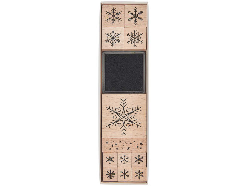 Set of wooden stamps Snowflakes - Paper Poetry - 12 pcs.