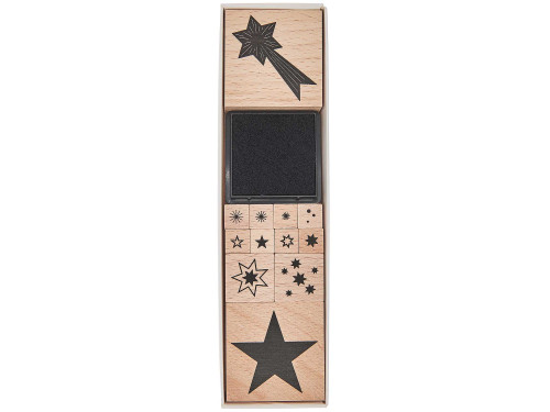 Set of wooden stamps Stars - Paper Poetry - 12 pcs.