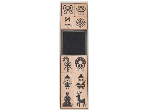 Set of wooden stamps Pixels - Paper Poetry - 10 pcs.