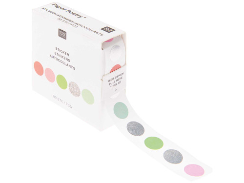 Paper stickers Circles - Paper Poetry - 80 pcs.
