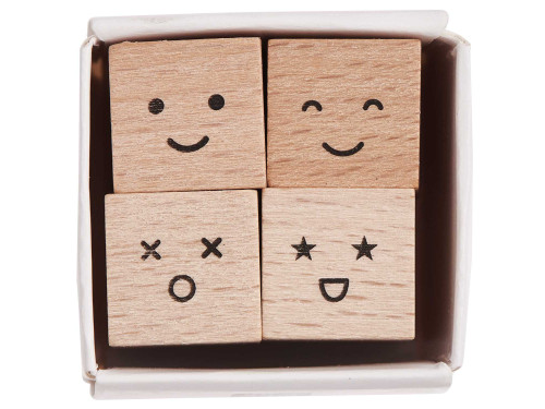Zestaw stempli drewnianych Icons - Rico Design - 4 szt.
