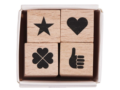 Set of wooden stamps Classic - Rico Design - 4 pcs.