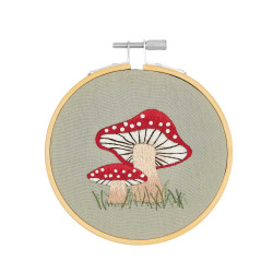 Embroidery Kit Small Mushroom - Rico Design