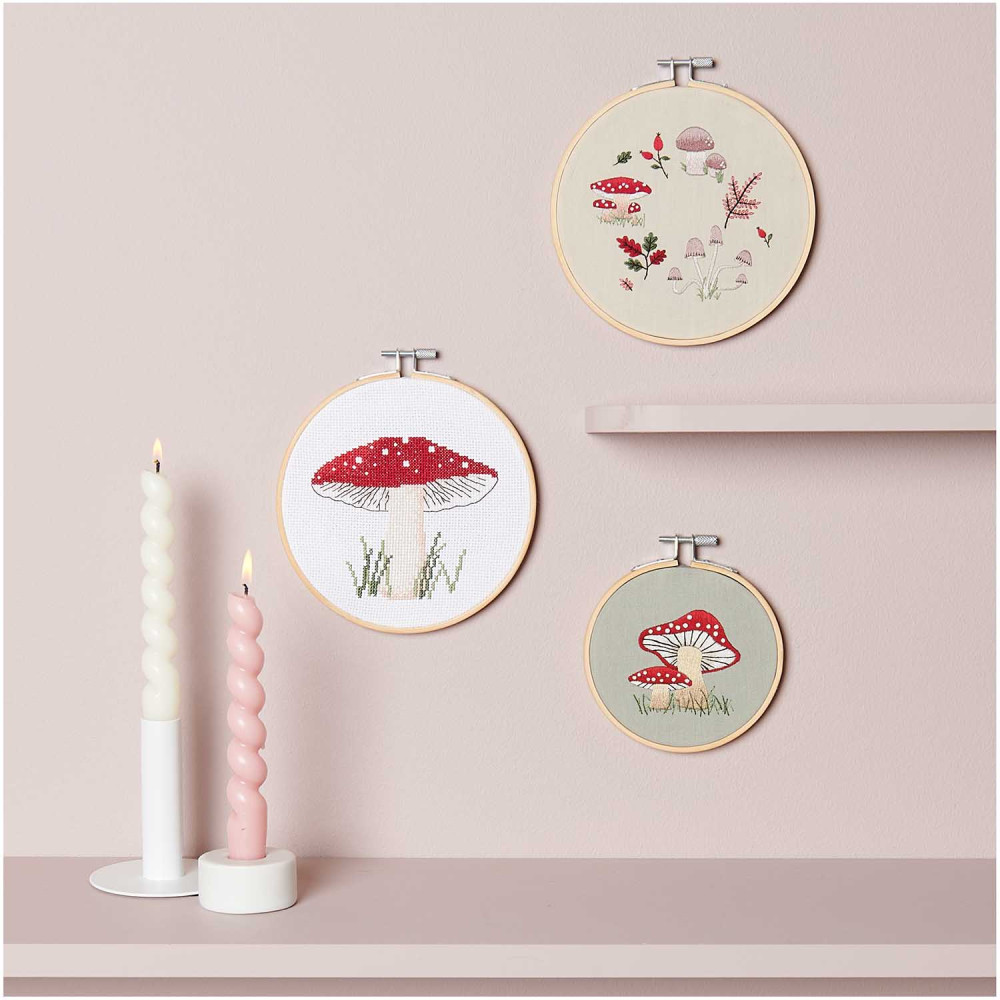 Embroidery Kit Small Mushroom - Rico Design