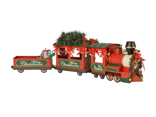 Metal Christmas train decoration - 92 x 16,3 x 30 cm