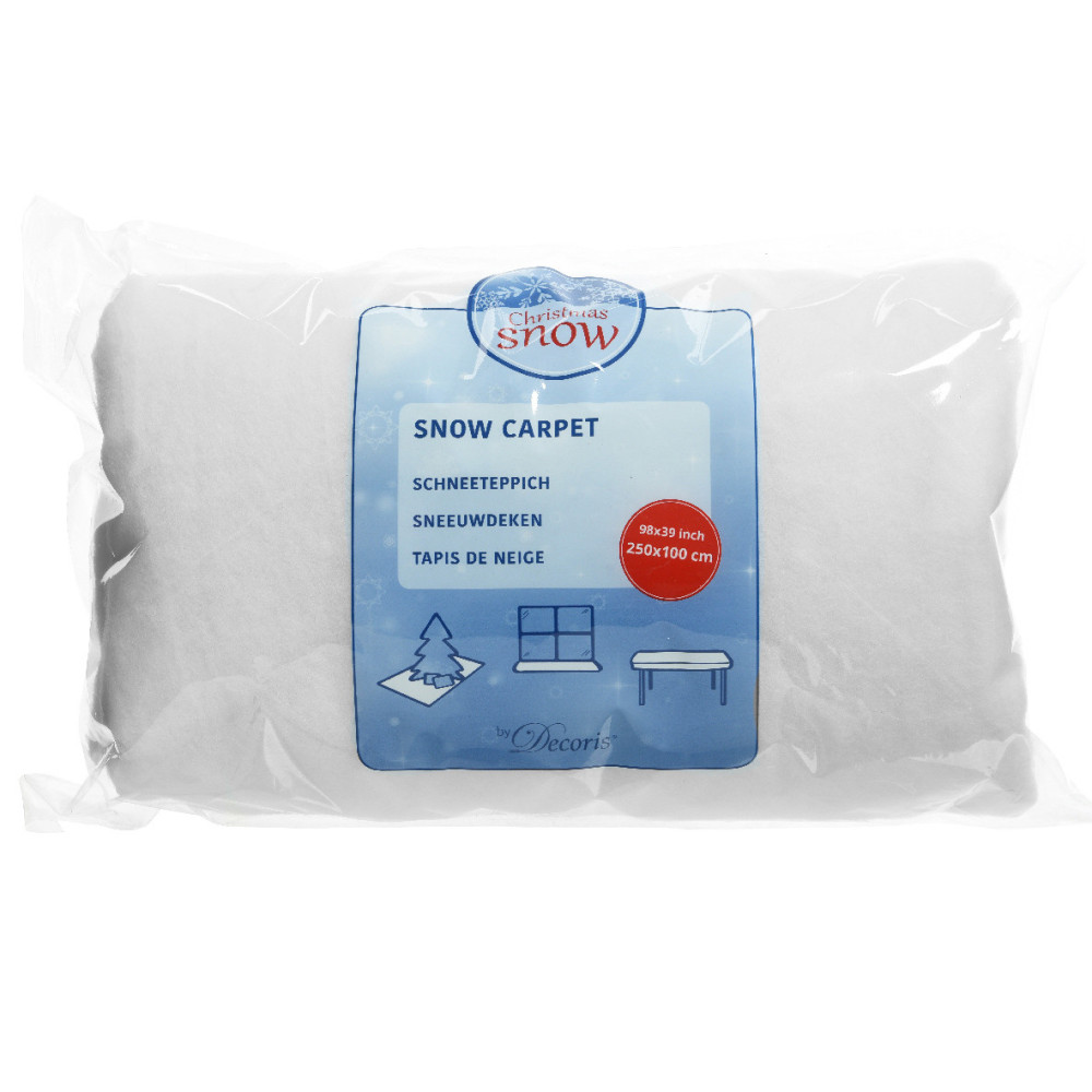 Snow carpet - white, 250 x 100 x 1 cm