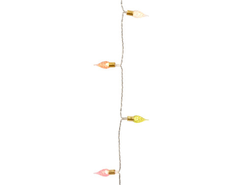 Lampki dekoracyjne LED Vintage - kolorowe światło, 4,9 m