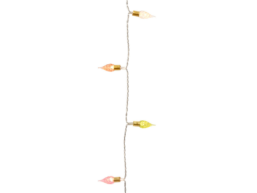 Lampki dekoracyjne LED Vintage - kolorowe światło, 4,9 m
