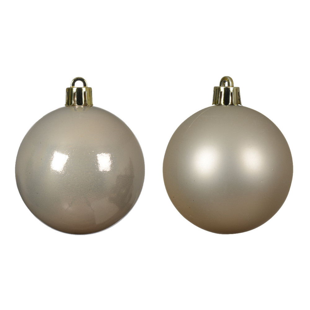Shatterproof baubles - pearl, 4 cm, 16 pcs.