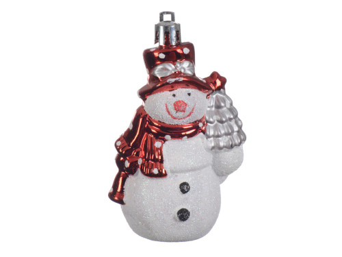 Bombki choinkowe nietłukące Bałwan - 4 x 5,5 x 8 cm, 2 szt.