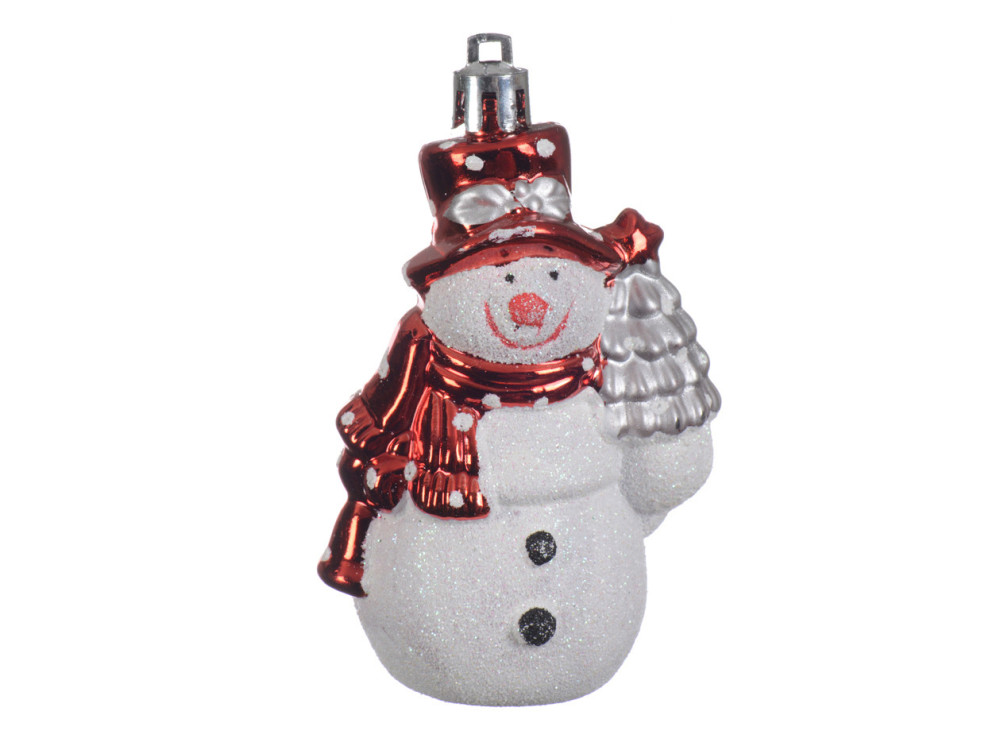 Shatterproof baubles Snowman - 4 x 5,5 x 8 cm, 2 pcs.