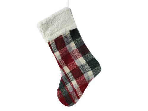 Christmas checkered sock - 0,5 x 17 x 40 cm