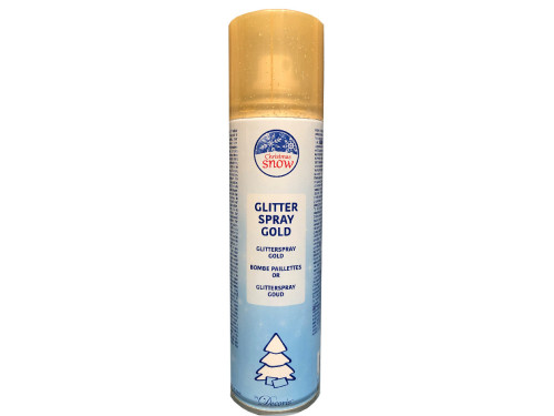Glitter spray paint - gold, 100 ml