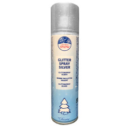 Glitter spray paint - silver, 100 ml