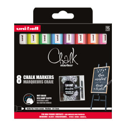 Set of Chalk markers - UNI - 1,8 - 2,5 mm, 8 pcs.