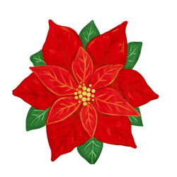 Paper napkins Poinsettia - 25 x 25 cm, 10 pcs.
