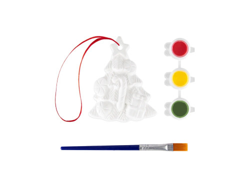 Plaster bauble for painting Christmas Tree - 6,5 x 5,5 cm