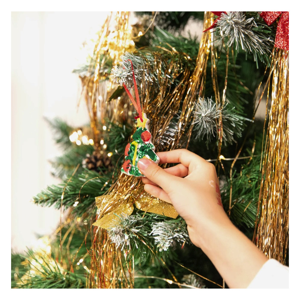 Plaster bauble for painting Christmas Tree - 6,5 x 5,5 cm