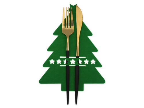 Felt cutlery placemats Christmas Tree - 15 x 20 cm, 6 pcs.