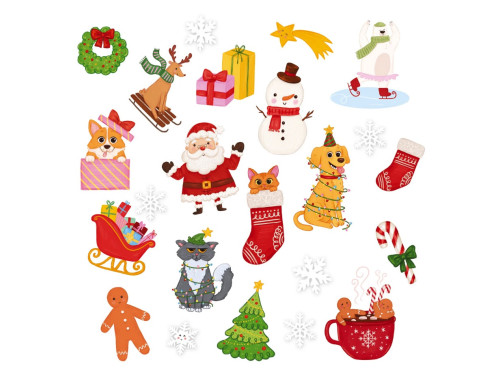 Christmas temporary tattoos - 20 pcs.