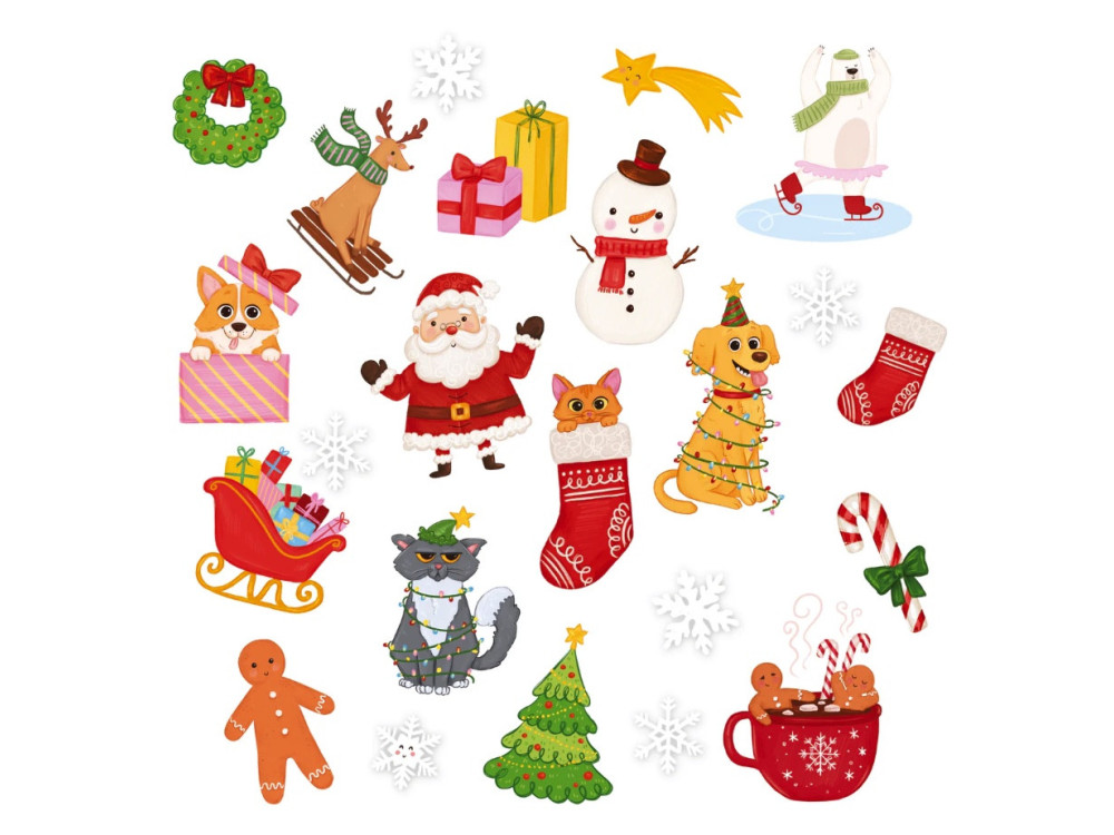 Christmas temporary tattoos - 20 pcs.