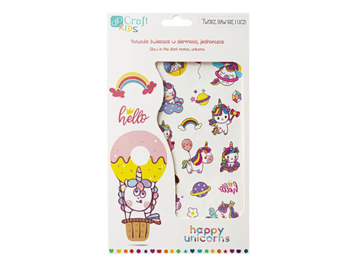 Temporary tattoos glowing in the dark Unicorns - DpCraft