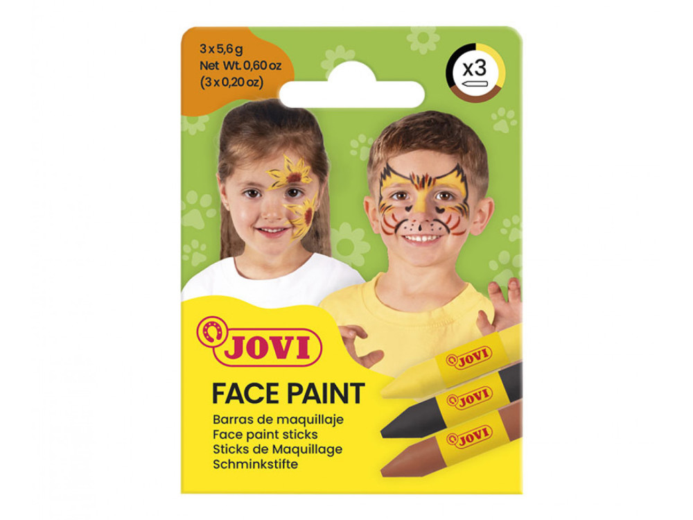 Set of stick face paints Animal - Jovi - 3 pcs.