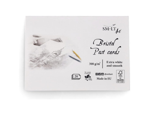 Watercolor Post Cards 10,5 x 15 cm - SM-LT - 308 g, 20 sheets