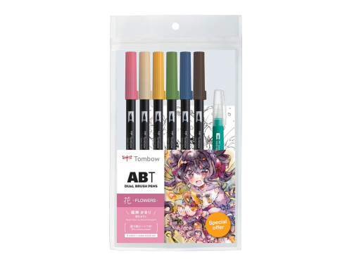 Zestaw pisaków Limited Edition Manga Flower - Tombow - 10 szt.