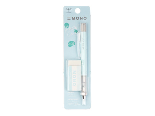 MONO Graph pencil + eraser - Tombow - Ice Blue, 2 pcs.