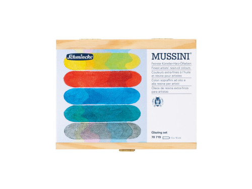 Set of Mussini resin-oil paints - Schmincke - 5 colors x 15 ml
