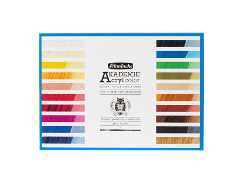 Zestaw farb akrylowych Akademie - Schmincke - 20 kolorów x 40 ml