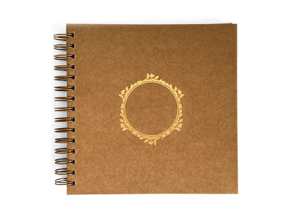 Album, baza do ozdabiania na spirali - DpCraft - kraft, 20,5 x 20,5 cm