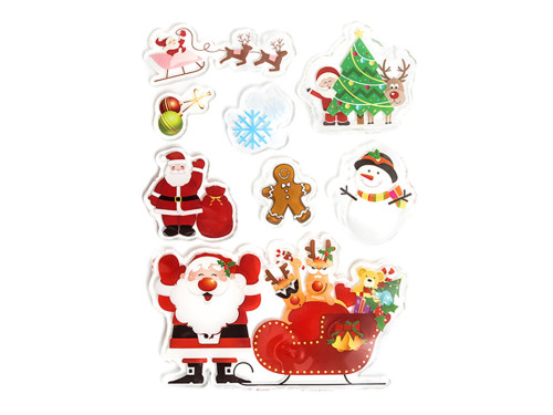 Gel stickers Christmas - DpCraft - 8 pcs.